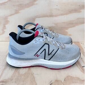 New Balance Light Gray and Pink Running Shoes